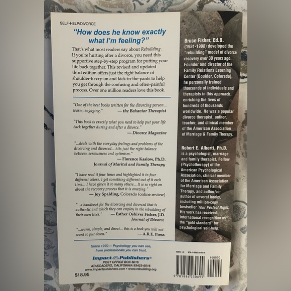 2 Book Lot Rebuilding When Your Relationship Ends & Crazy Time Surviving Divorce - Picture 3 of 6